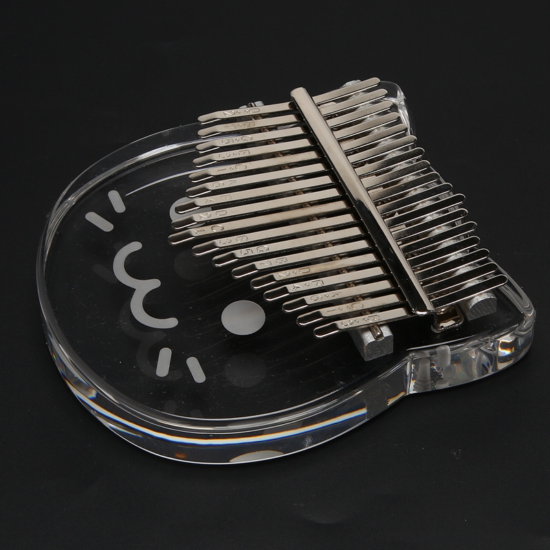 17 Keys Thumb Piano Cartoon Transparent Acrylic Finger Piano Portable For Kids Adults And Beginners Instrument