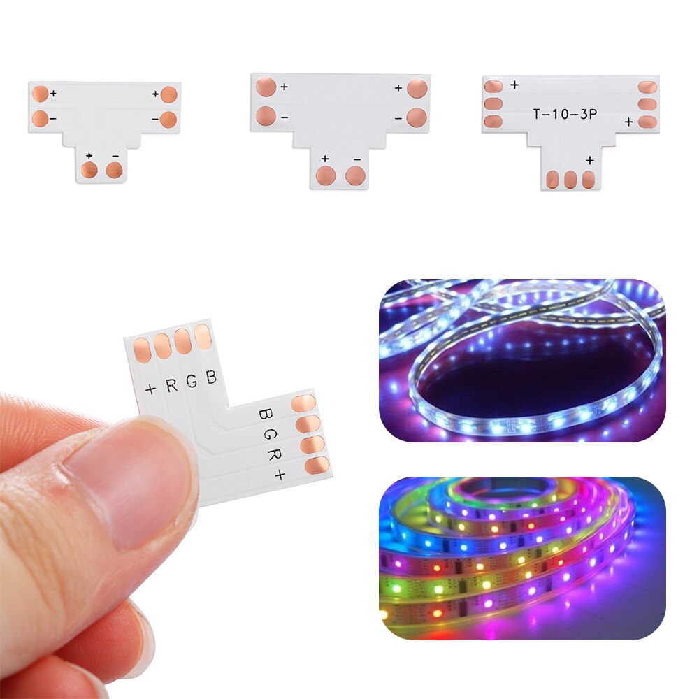 5Pcs L T X Vorm Rgb Rgbww Led Strip Hoek Connector... – Grandado