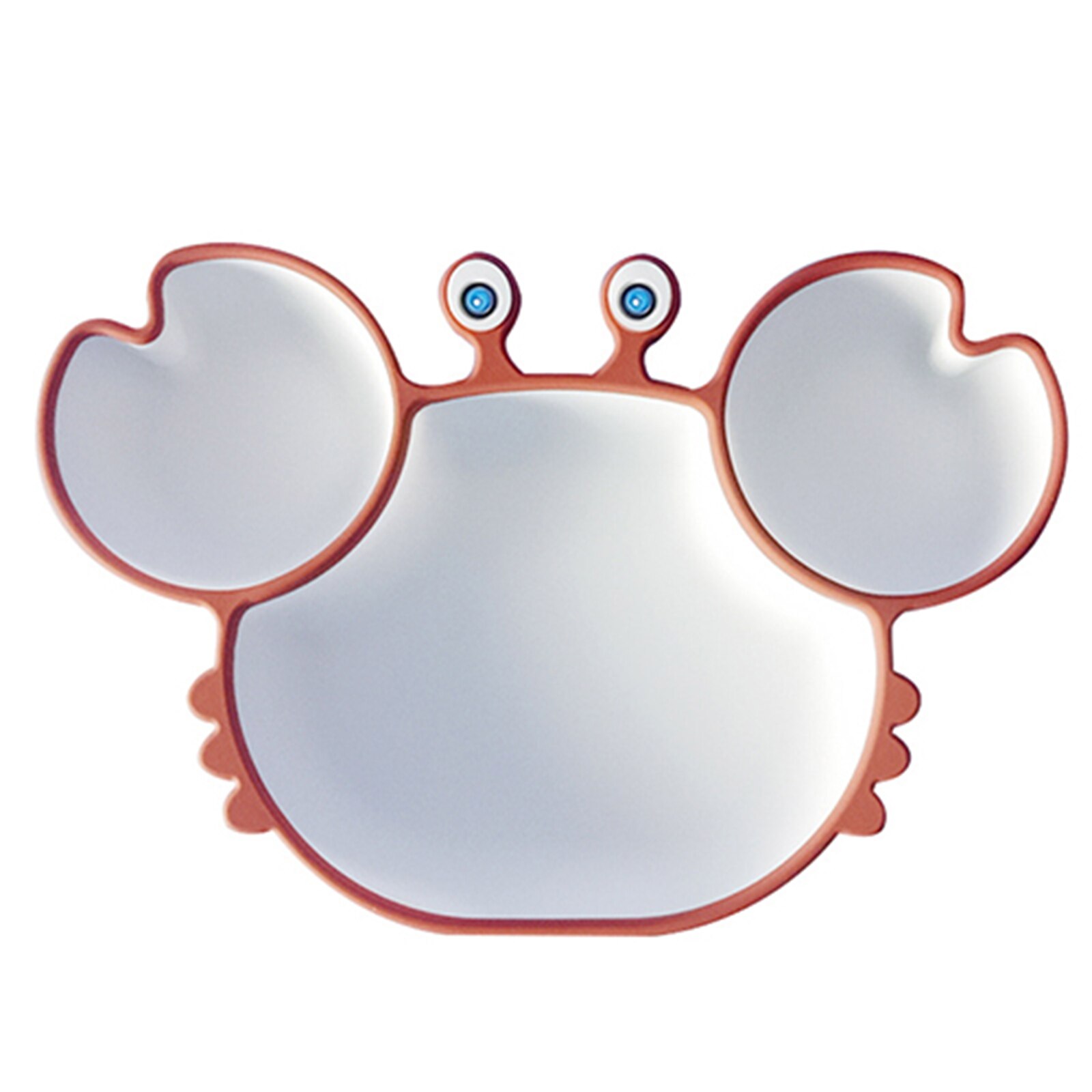Vajilla de alimentación de bebé con dibujos animados, platos de cangrejo para niños, vajilla para comer, plato anticaliente, tazón de entrenamiento dividido para bebé: A
