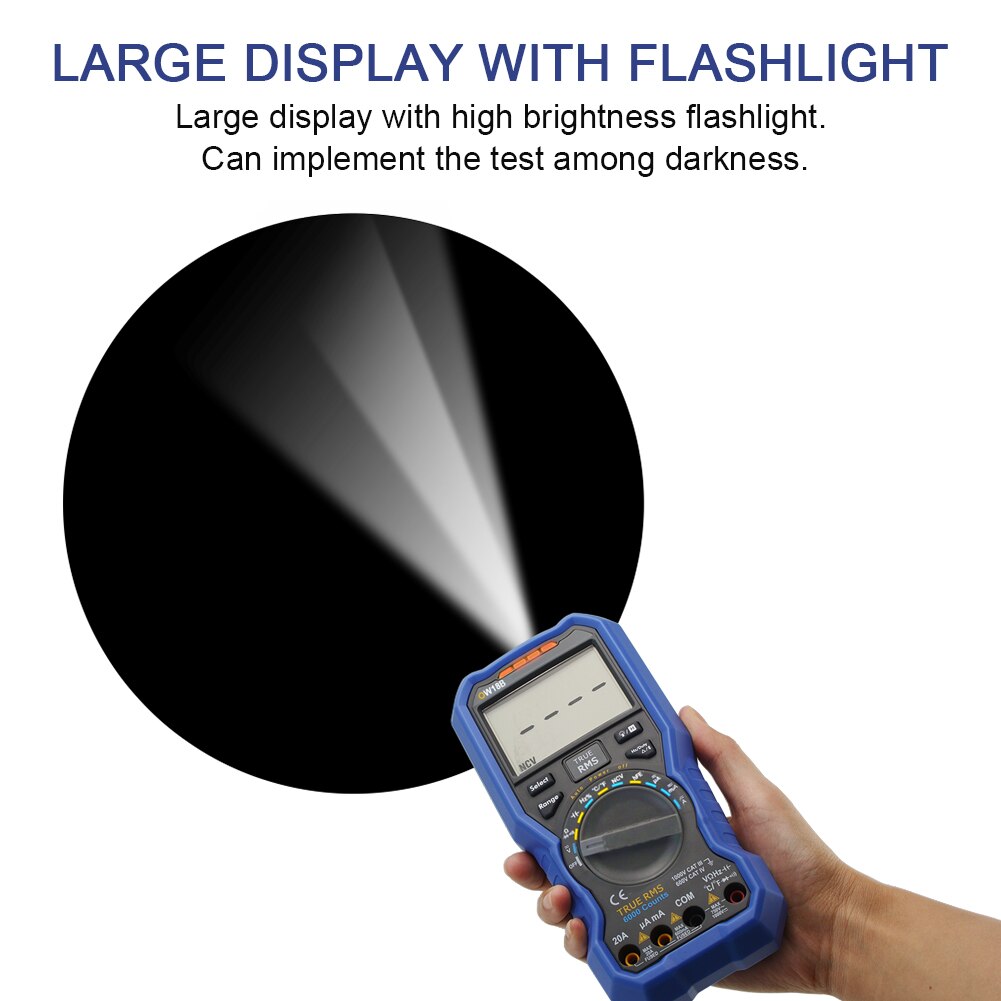 Bluetooth 4.0 Measuring Tools Flashlight Data Logger Handheld Circuit Testing Home Portable Temperature Test Digital Multimeter
