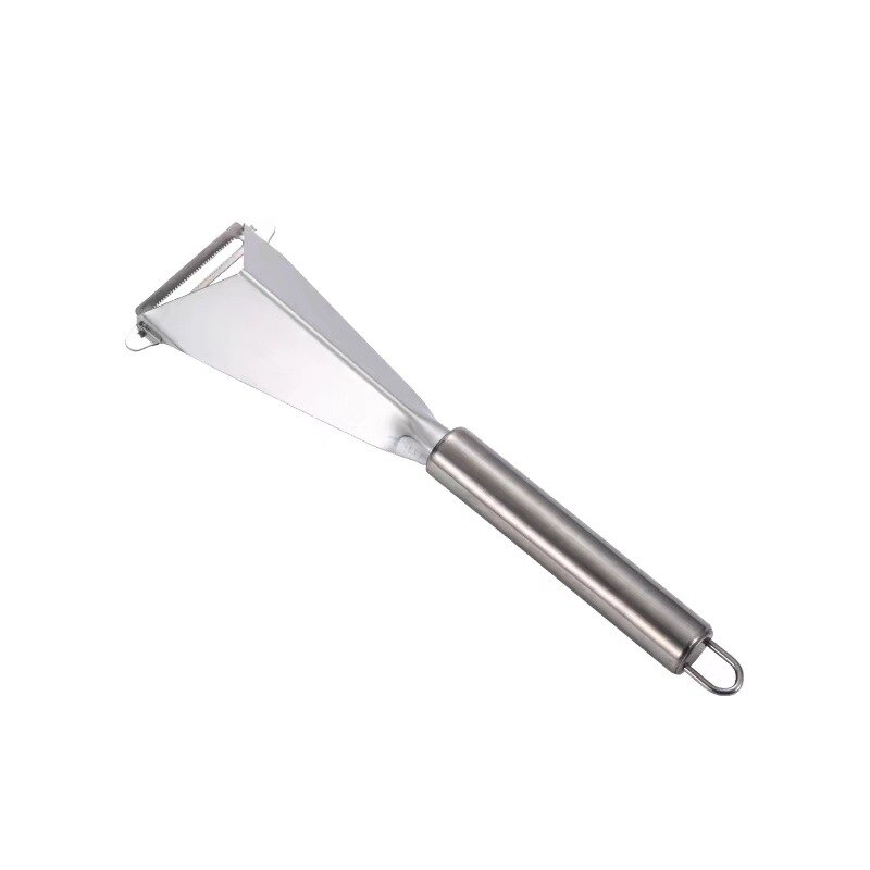 Couteau à découper les pommes Triangle de cuisine, couteau à pousser en acier inoxydable grattoir à éplucher Chef plateau de fruits artefact moule à découper les aliments: 1PC