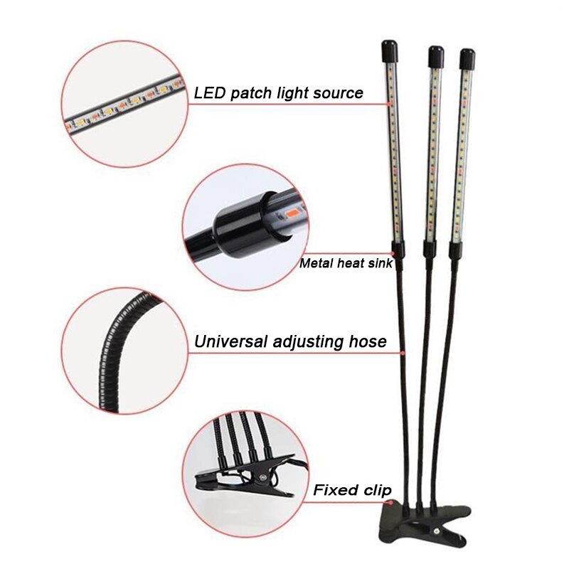 1 Pcs Of Plant Light Growth Lamp Full Spectrum LED Indoor Fleshy Household Fruit And Vegetable Coloring Tool