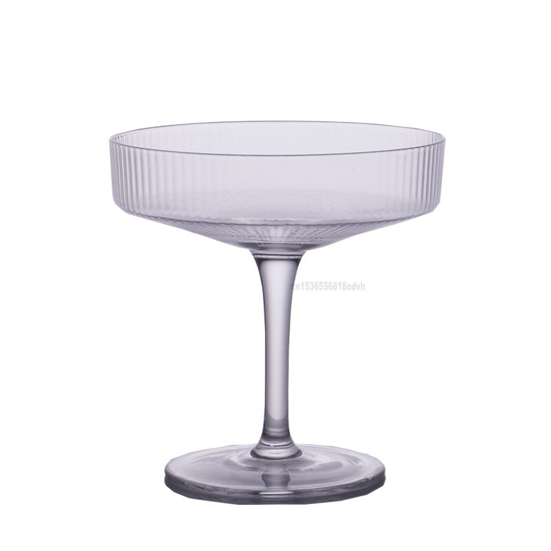 Ins Transparant Glas Hoge-Waarde Sap Cup Creatieve Netto Rode Verticale Patroon Cup Multifunctionele Glas Ijs Bier Mok: Model c