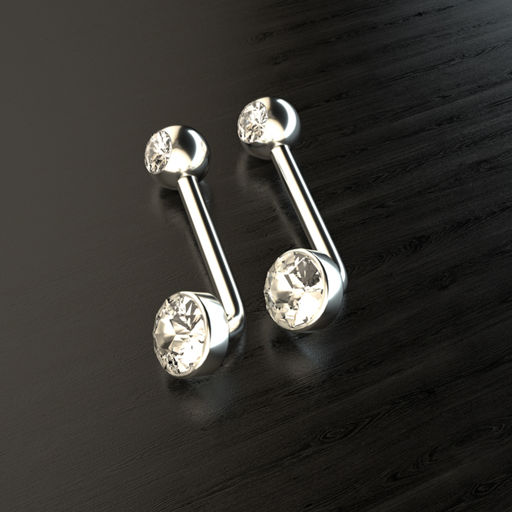 1PC Titanium Christina Vertical Hood Piercings Round Lip Belly Navel Rings Sexy Shinny Vagina Genital VCH Eyebrow Body Jewelry: Light Yellow Gold Color