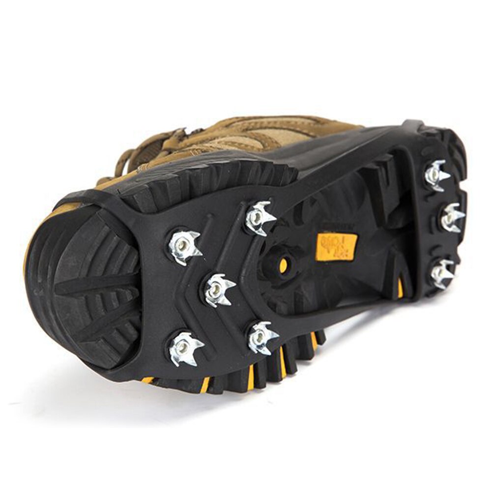 Crampones antideslizantes para zapatos de escalada en hielo, empuñaduras de hielo, cubiertas para zapatos de nieve, banda de goma elástica y ajustada, para invierno y exterior
