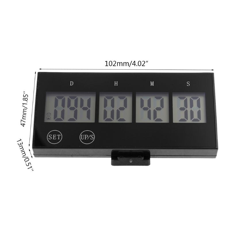 Digital Timer Countdown 999 Days Clock Touch Key LCD Large Screen Event Reminder