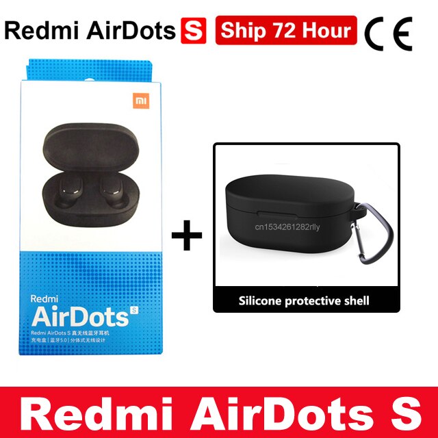 Origina Xiaomi Redmi AirDots 2 In Ear Bluetooth 5.0 Wireless Earphones With Mic Handsfree Earbuds AI Control AirDots Pro 2S 2 SE: Airdots S Black