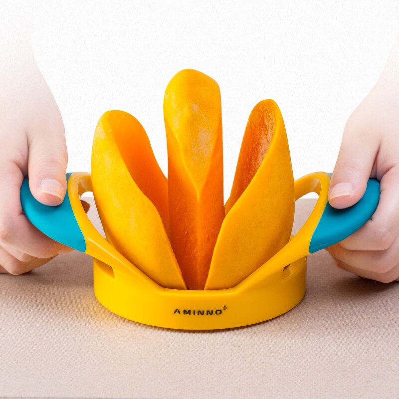 AMINNO Apple Splitter Mango Splitter Fruit Corer Snijder Roestvrijstalen mes Creatieve keuken- en barhulpmiddelen