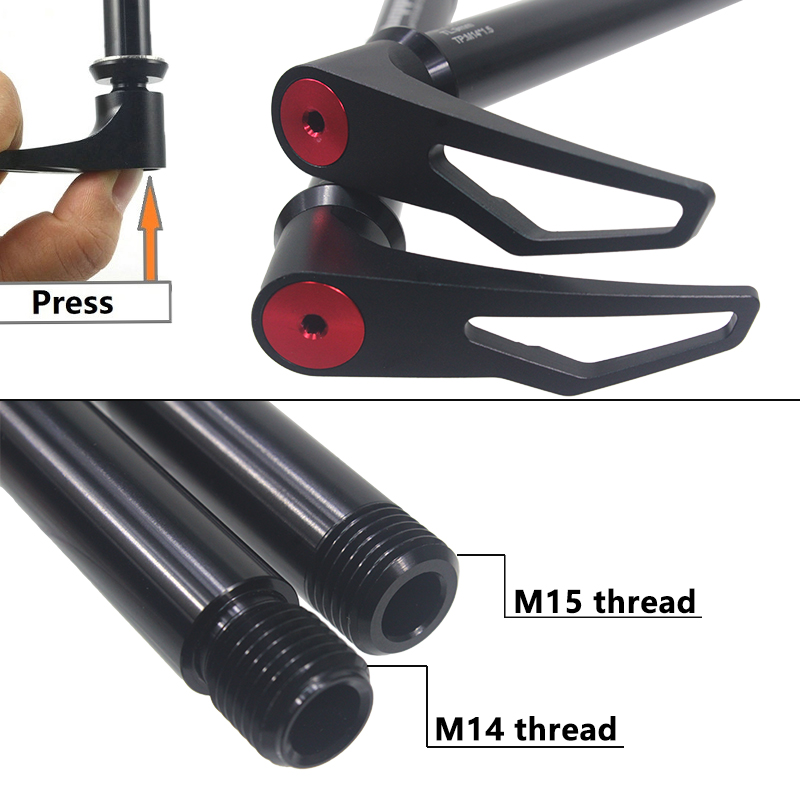 HEPPE Fahrrad Thru Achse Vorne Gabel Welle Spieß 15x 100 15x110 MTB Rennrad schnell Freisetzung M15xP 1,5 gewinde Tonhöhe Fahrrad Teile
