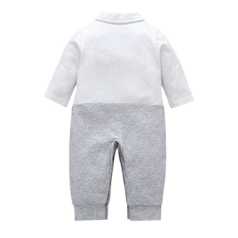 Spring Baby Boy Rompers Long Sleeve Gentleman Newborn Cotton Rompers Summer Baby Jumpsuit Costumes