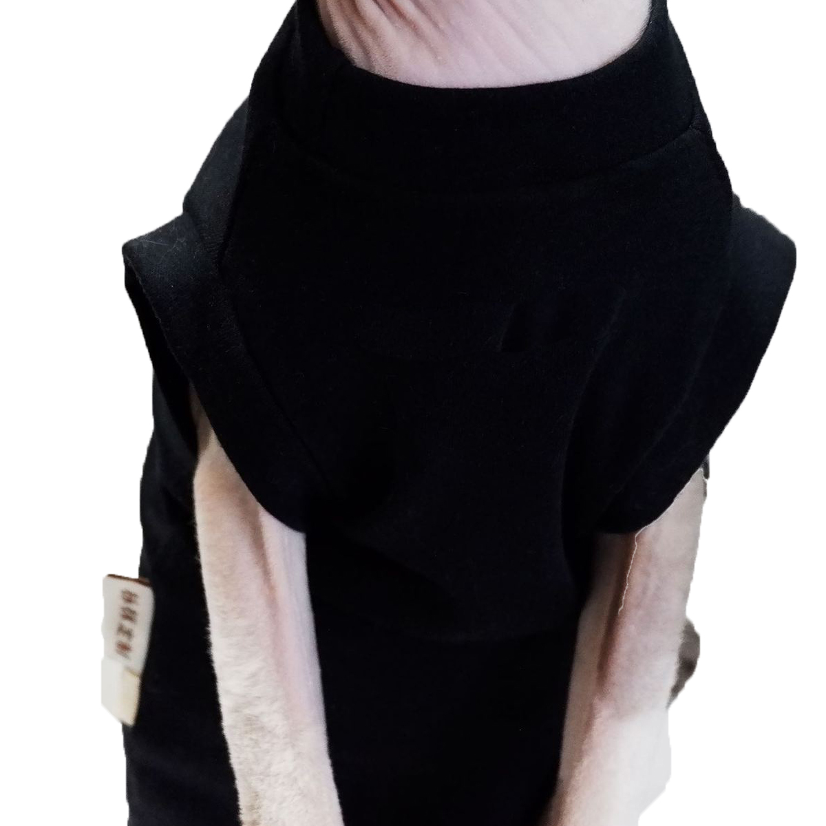 Sphynx Cat Clothes Cotton Hairless Cat Vest Baby 100% Cotton Soft Summer Sleeveless Thin Vest Cat Clothes for Devon, Cornish: L / black
