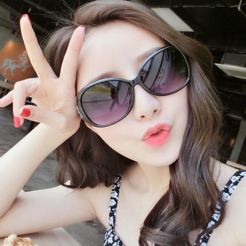 Neue sonnenbrille Trend große rahmen sonnenbrille frauen Gradient straße foto brille