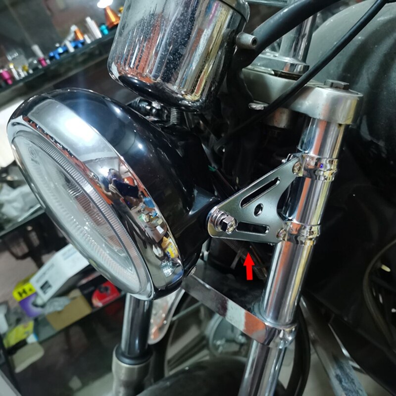 2PCS Motorcycle Headlight Bracket Universal Retro Headlight Mount Bracket head light lamp Holder for 32-41mm Fork