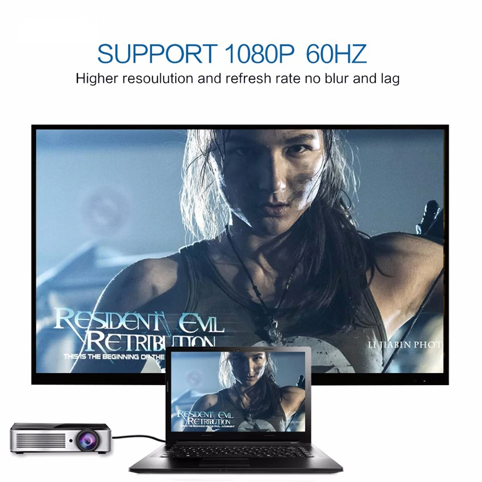 Qgeem vga til hdmi konverter med lyd fuld hd vga til hdmi adapter med videoudgang 1080p hd til pc laptop hdmi tovga