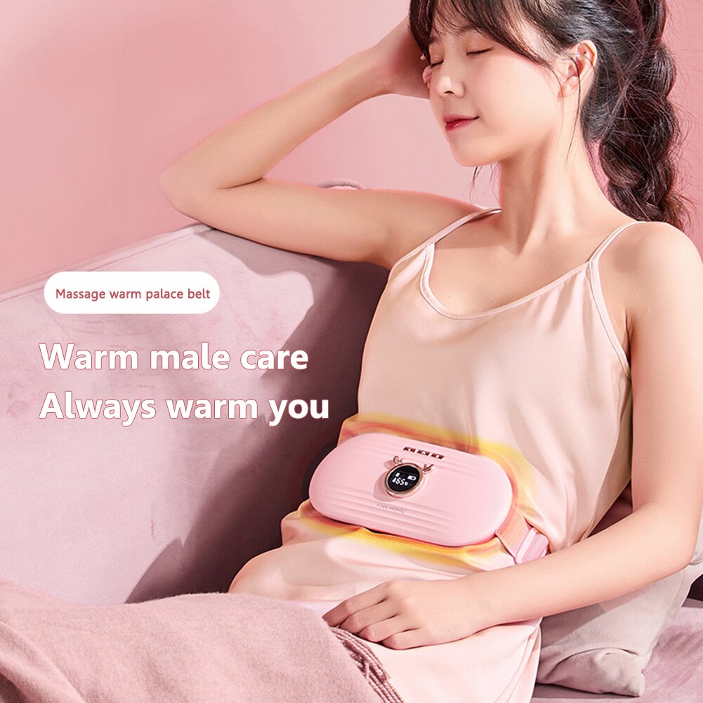 Relieve Menstrual Pain Abdominal Heating Massage Warm Palace Belt Massager Electric Heating Uterus Acupoints Vibrating Massage