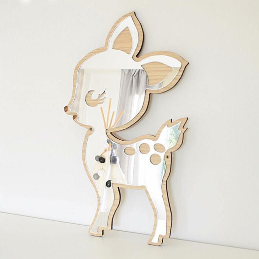 Children Acrylic Wall Mirror With Rope Hanging Baby Room Decorative Bathroom Living Room 3d Wall Decorations Stickers: A style