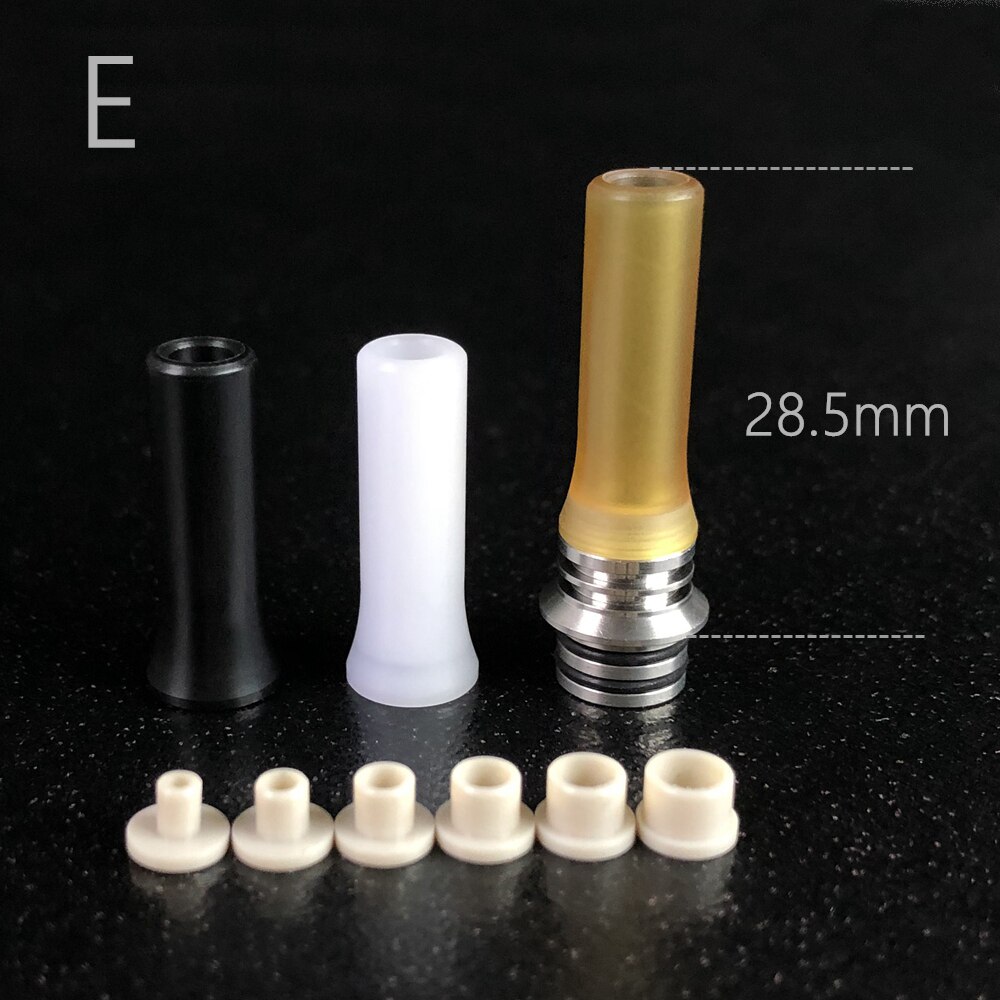 hoch Ende Bausatz 510 und 810 kompatibel Lange MTL tropfspitze Ultem POM Gelb Schwarz Weiß Vape Driptip Für Vape ecig Accoessories