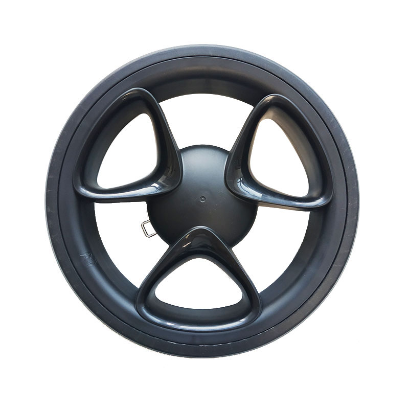 Barnevogn hjul kompatible med dsland serien stokke hjul xplory  v3 v4 v5 v6 baby trille hjul babyvogn barnevogn tilbehør: Svart bakhjul b