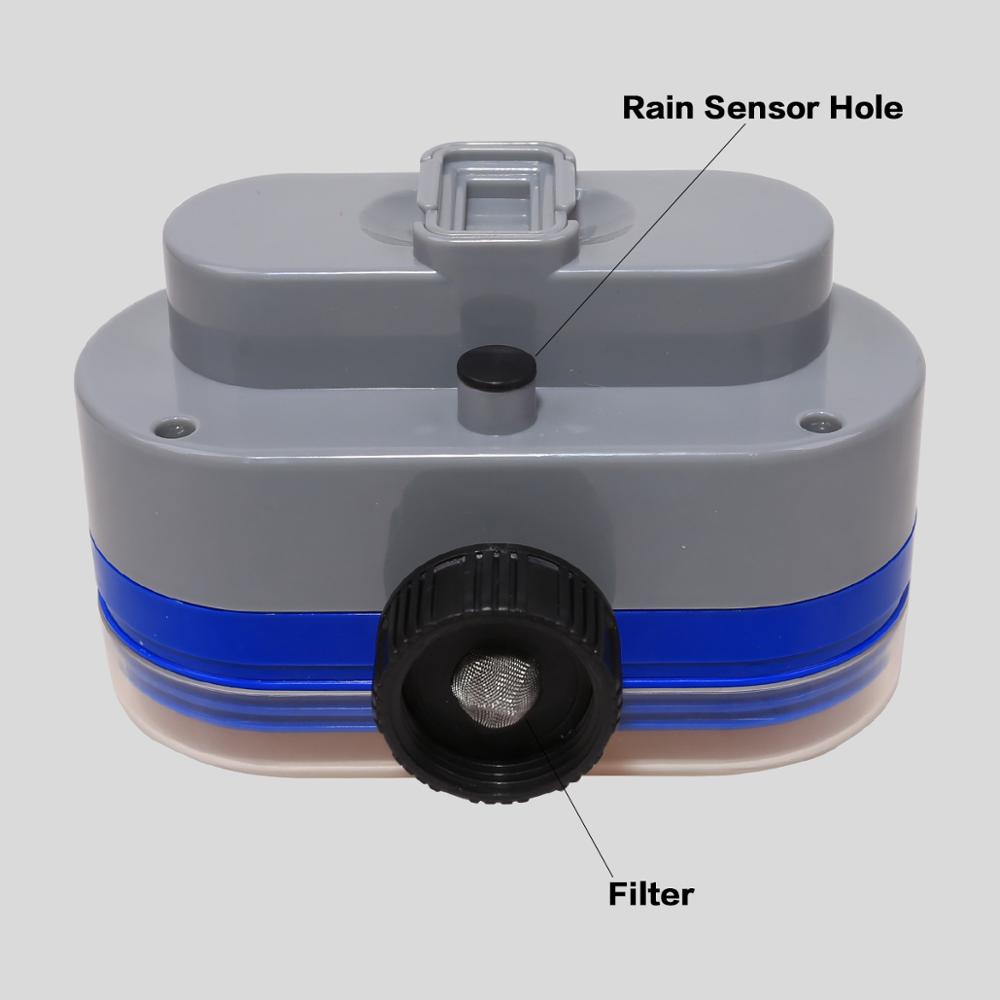 Dwa wylot ogród cyfrowy automatyczny czasowy wyłącznik przepływu wody zawór elektromagnetyczny podlewanie ogrodu zegar 21060 i czujnik deszczu 21103 # 21060R