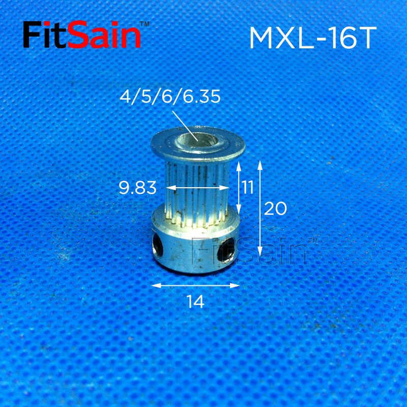 FitSain-MXL 16T+160T 1:10 Width 10mm Synchronous Wheel Stepper Motor Pulley Gear Reduction