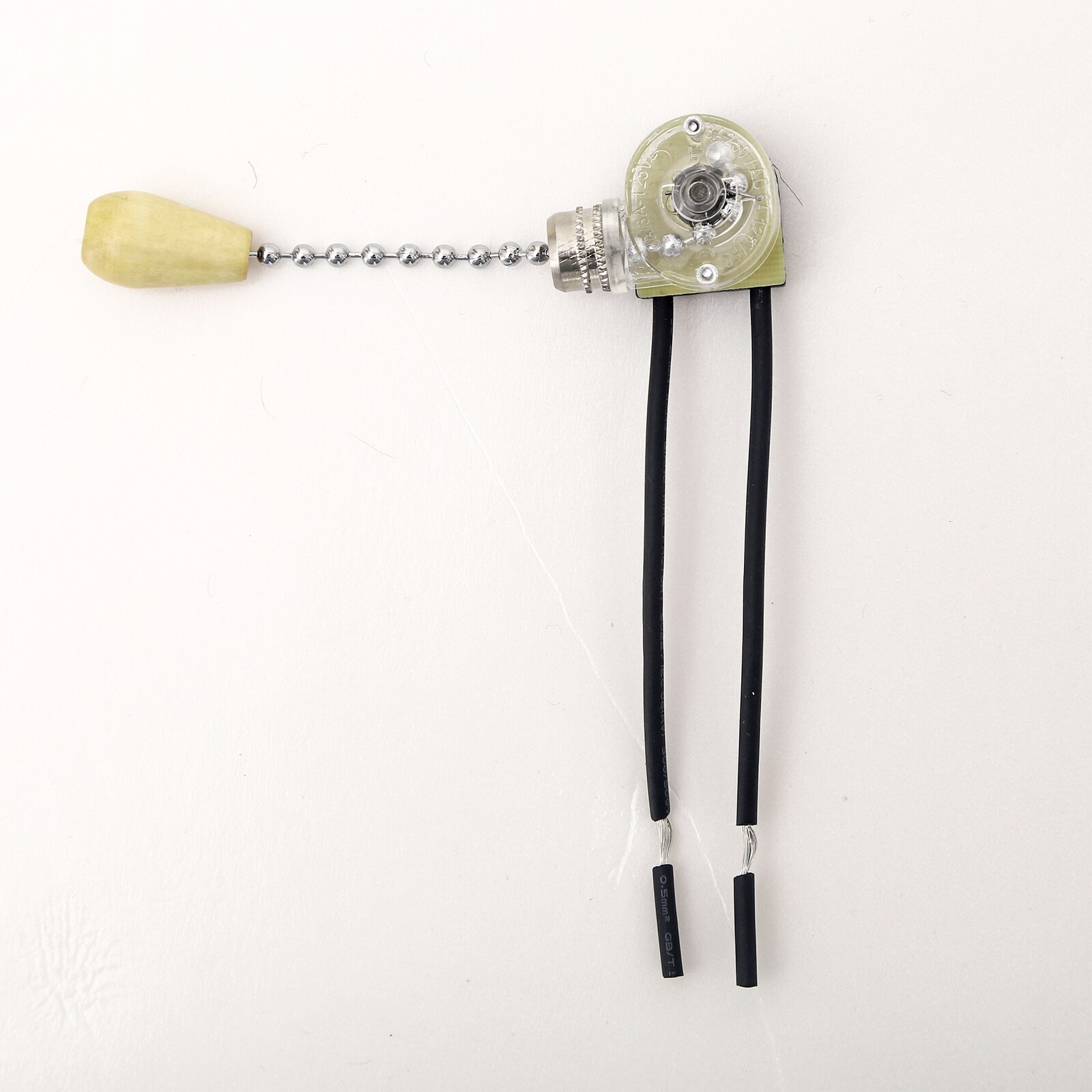 Home Pull Chain Switch Decor Ceiling Fan Light Wall Light Pull Switch Replace Pull Cord Chain Switch with Wooden Bead Pendant