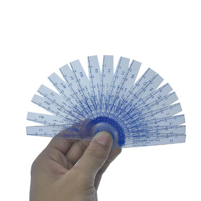 0.05-1.5mm 18pcs Taiwan plastic Feeler Gauges Metric Thickness Gap Metric Filler Feeler Gauge Plastic Measuring Tools