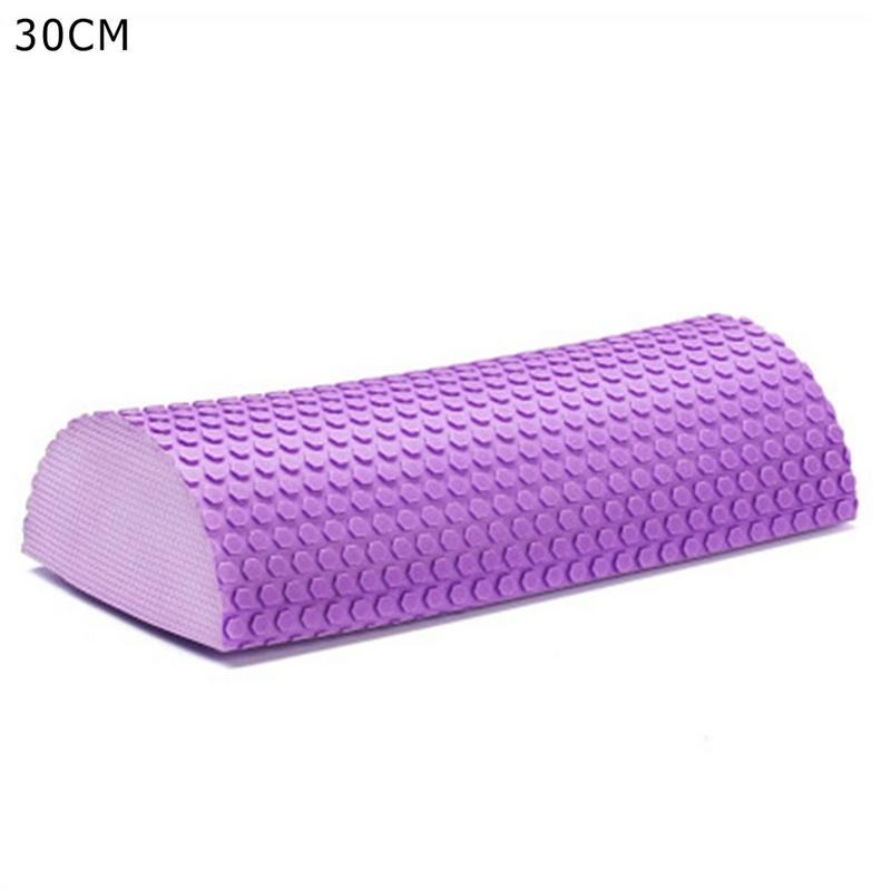 30-45 Cm Half Ronde Eva Massage Foam Roller Yoga Pilates Fitness Apparatuur Balance Pad Yoga Blokken Met Massage floating Point: Paars