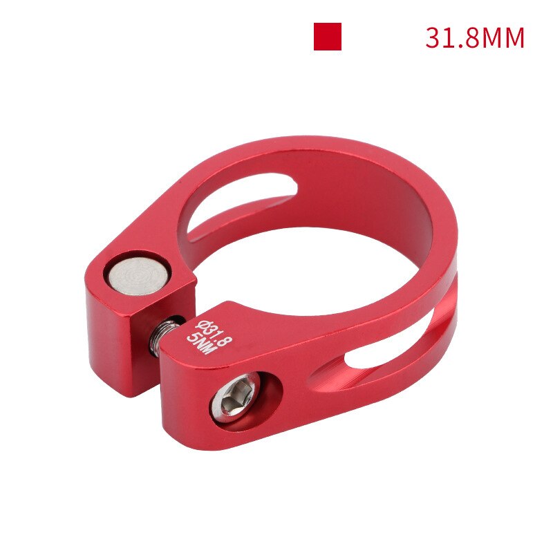 Bicycle Aluminum Alloy Saddle Tube Clamp Aluminum Clamp Seat Post Clamp 31.8 34.9mm Mountain Bike Seat Tube Clamp: Red-31.8mm