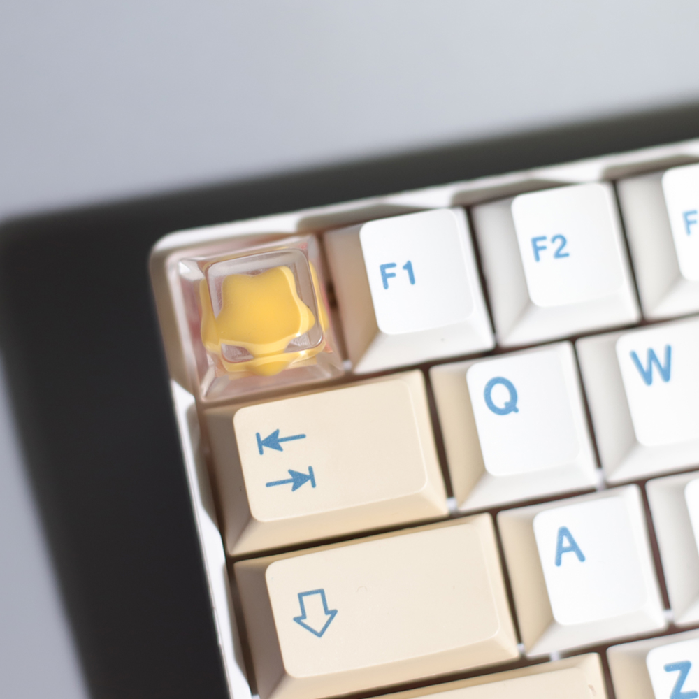 keycaps Voor mechanisch toetsenbord Game Backlit Keycap meisje schattig cadeau ESC Key Transparante cartoon persoonlijkheid Keycap Cherry MX Axis: Paars