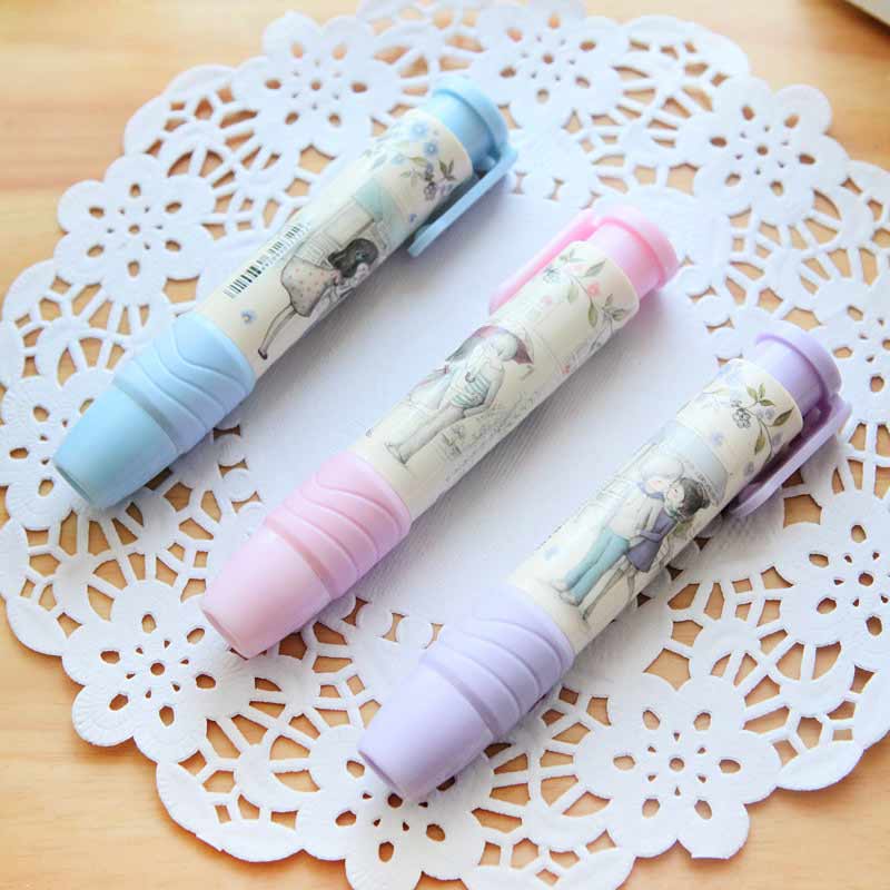 Gomme en forme de stylo pour étudiants, papeterie de styliste mignon en caoutchouc, jouet pour enfants, fournitures scolaires