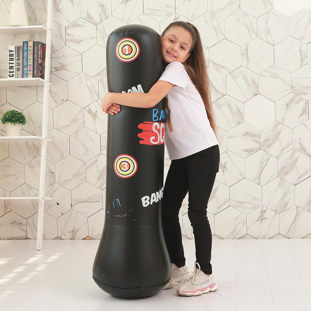 Sac de sable de boxe gonflable de 1.2/1.5M, pour enfants adultes, formation de boxe, stand libre, épais, sac de boxe directe