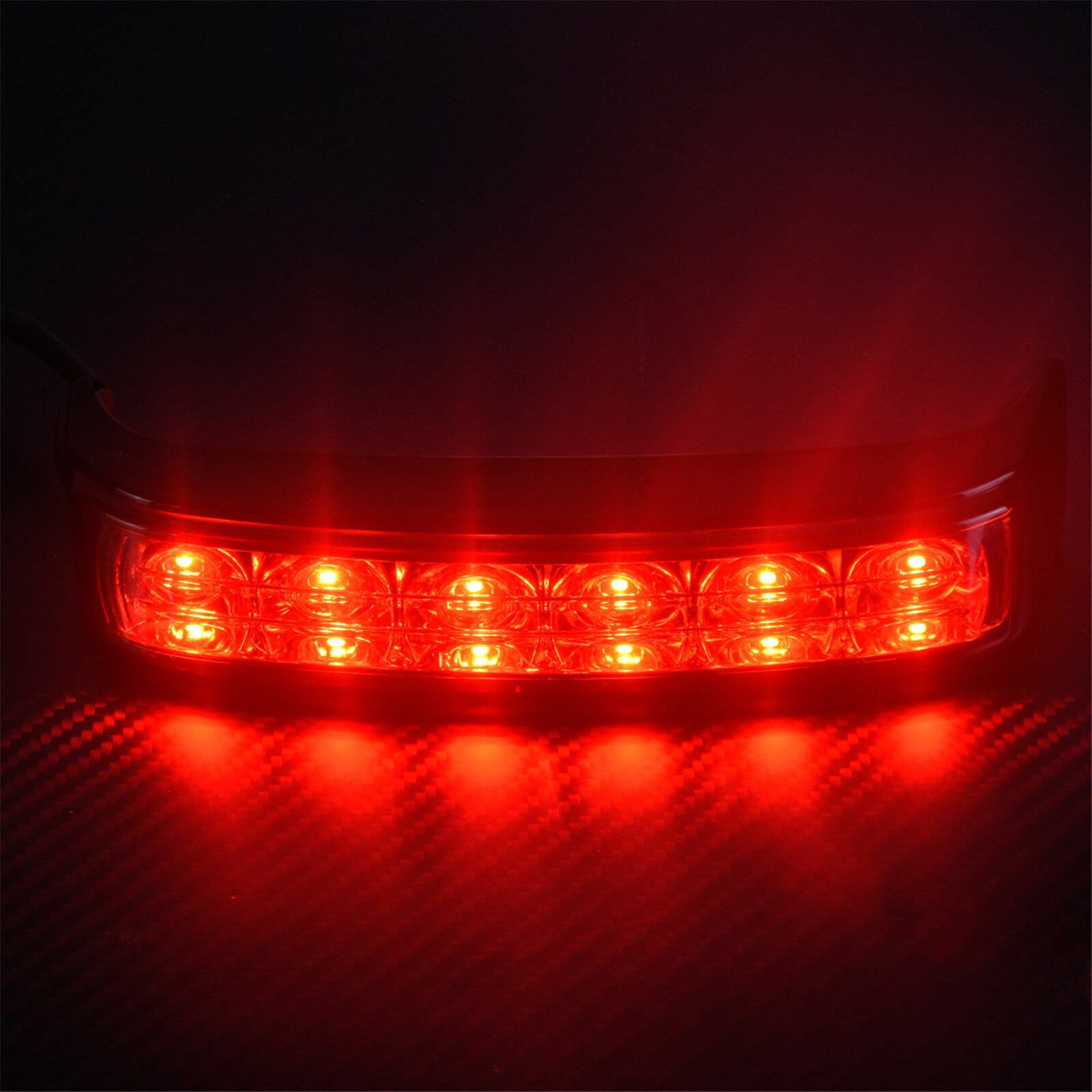 Motorcycle LED Saddlebag Run Brake Turn Signal Light Black/Chrome Housing Smoke Red Lens Lamp For Harley Touring Road King 14-21