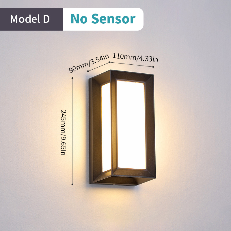 Led buitenwandlamp Waterdicht IP66 Bewegingssensor Led buitenverlichting Veranda Verlichting Balkon Tuinverlichting Buitenwandlamp: Licht Groen / Blauw / 4W