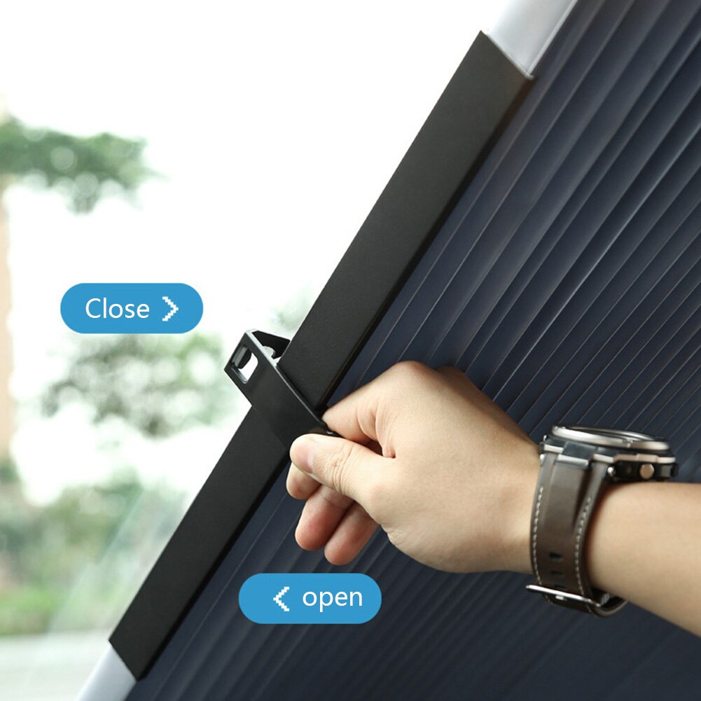 Auto Retractable Car Windshield Sun Shade Anti UV Windscreen Curtain Sunshade for Summer