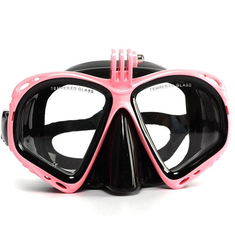 Mænd kvinder justerbare hærdet linser googles briller dykkermaske med gopro mount svømning snorkling øjenbeskytter: Stil 4