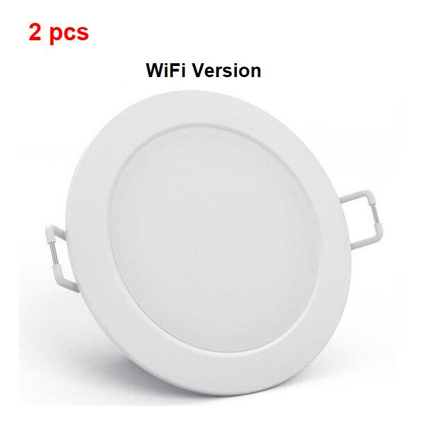 Xiaomi Mijia – spot lumineux LED intelligent, wi-fi/Bluetooth, maille, télécommande avec application Compatible Mi home, blanc: wifi 2pcs