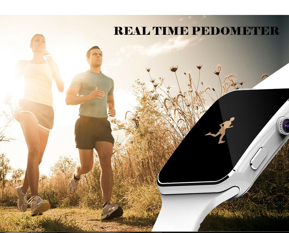 Reloj inteligente Bluetooth de para hombre X6, reloj inteligente deportivo con cámara, compatible con tarjeta SIM, Whatsapp, en Facebook