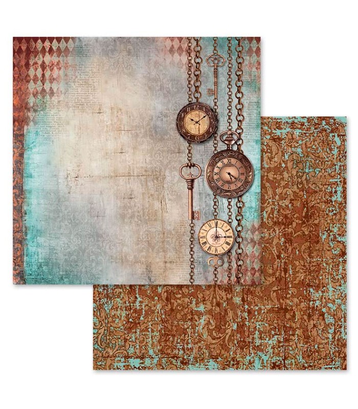 PAPELES SCRAP STAMPERIA 10ud 12x12 CLOCKWISE