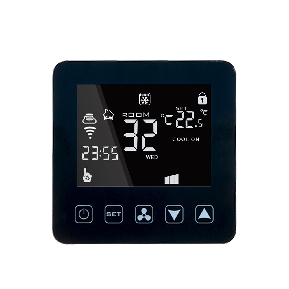 WiFi Touch Scereen Central Air Conditioner Fan Thermostat Digital Programmable Temperature Controller Smart Home Remote Control