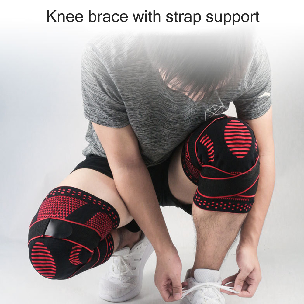 Genouillère de compression avec stabilisateur latéral pour adultes, attelle de sport, soutien du genou, déchirure du ménisque, basket-ball, Li-, instituts oto, 1 pièce