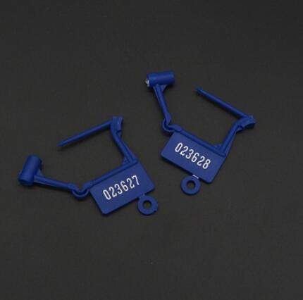 100Pcs Plastic Hangslot Seal Anti-Diefstal Beveiliging Seal Wegwerp Lock Voor Bagage Tas Airbags: Navy blue