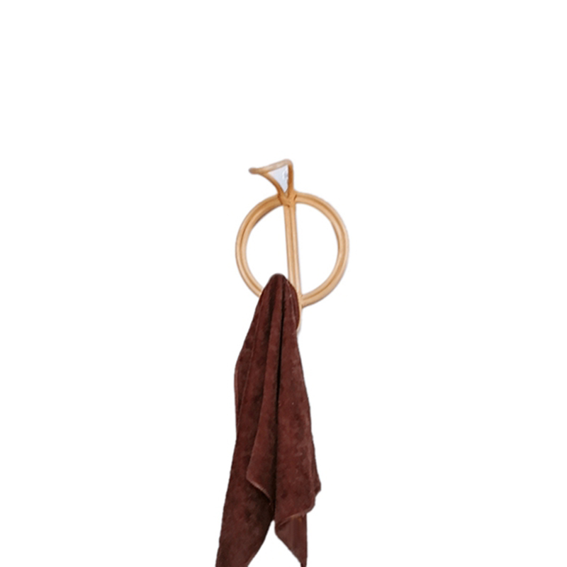 Natuurlijke Rotan Kleding Haak Retro Kleding Hanger Eenvoudige Homestay Opslag Organizer Slaapkamer Kasten Decoratieve Opberghaak