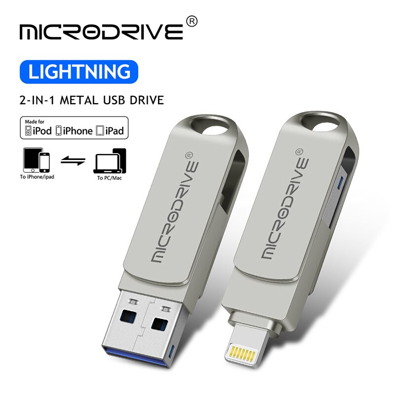 Usb Flash Drive Voor Iphone 7/7Plus/8/X/11 Usb/Otg/Lightning 128Gb 64Gb Pen Drive Voor Ios Externe Opslagapparaten