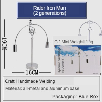 Finger dekompression leksak balans prydnadsföremål roliga stationära kontorsleksaker dekompression artefakt balans iron man bokstäver: Rider 2 present