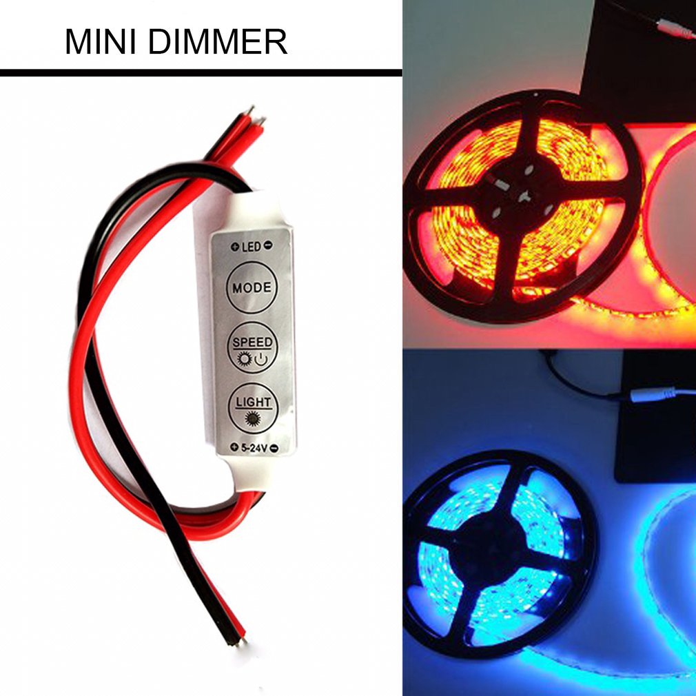 Dimmer Mini 12V 12A LED Dimmer Remote Controller For Single Color 5050/3528 Led Strips Brightness Dimmer