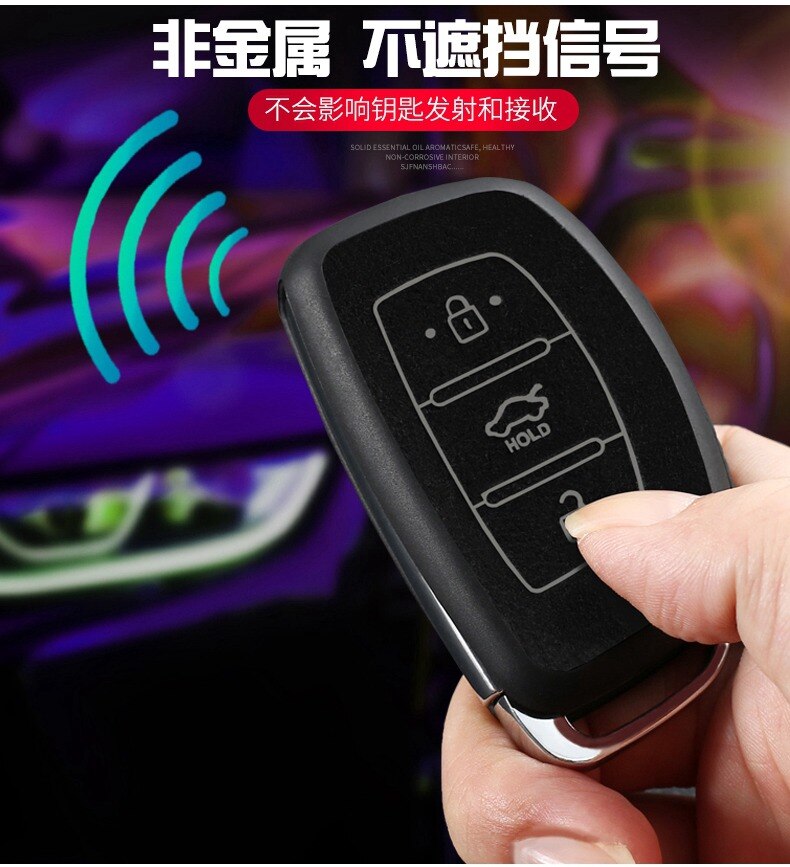 Mokkanahkainen auton taittuva flip avaimenperä kuorikotelo hyundai solaris elantra  i30 i35 i40 tucson kona avainkotelo etäauto