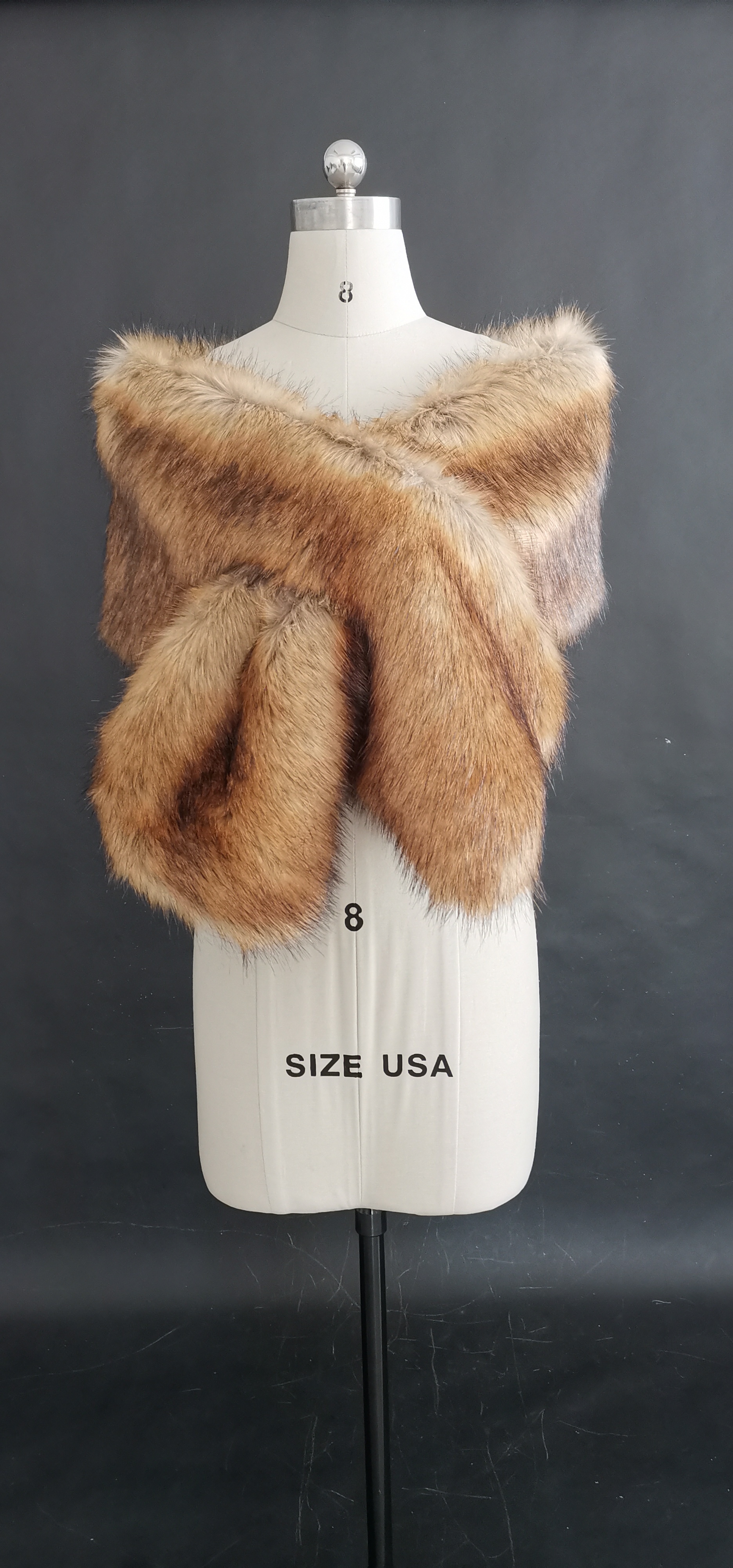 Bont Faux Winter Bolero Vrouwen Bruids Sjaal Bruiloft Cape In Voorraad Mantels Jas Jas Voor Avondfeest: 14