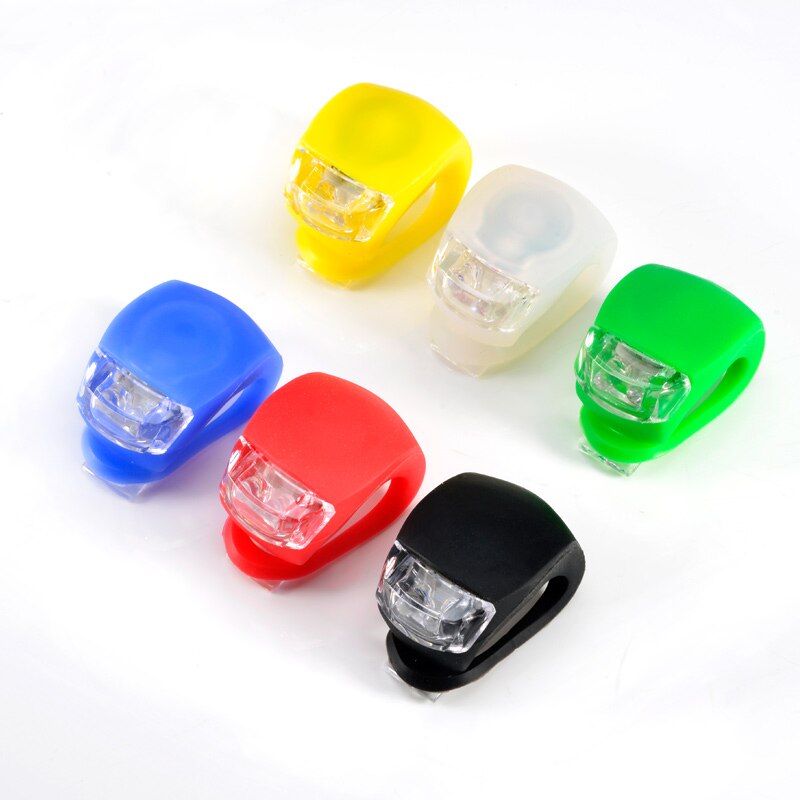 1pc Knipperende Voor Fietslicht Silicone LED Head Voor Achter Wiel Fiets Licht Waterdicht Fietsen Fiets Accessoires