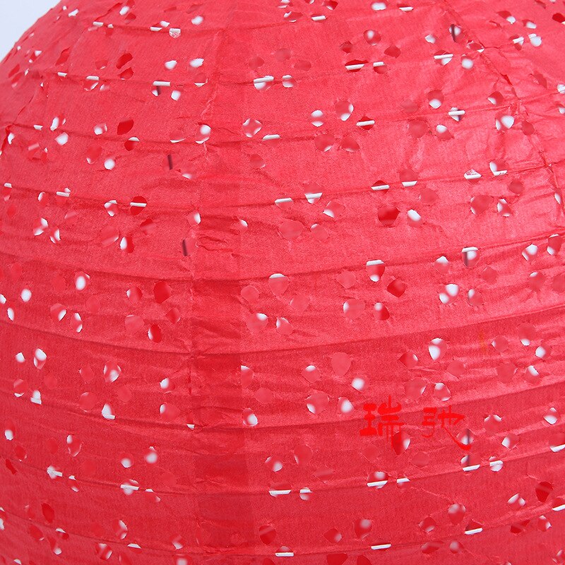 verrotten Papier Laternen 1 Stck 30 CM Durchbohrten Runde Papier Laterne Lampen Hochzeit Weihnachten Feier Dekoration Chinesische Papier Laternen W