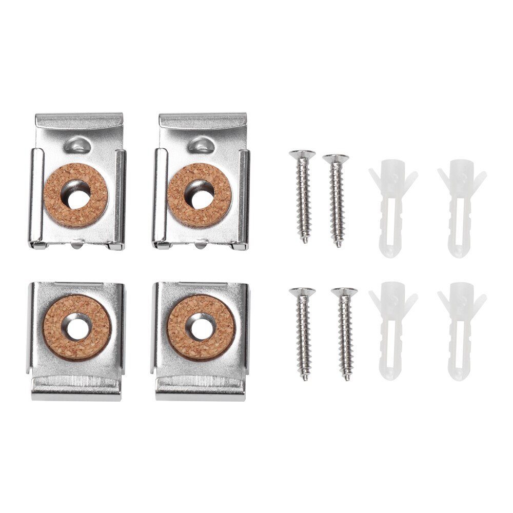 1Set Unframed Spiegel Kast Beugel Opknoping Houder Verstelbare Duurzaam Glasklem Badkamer Supply Duurzaam Home Hardware